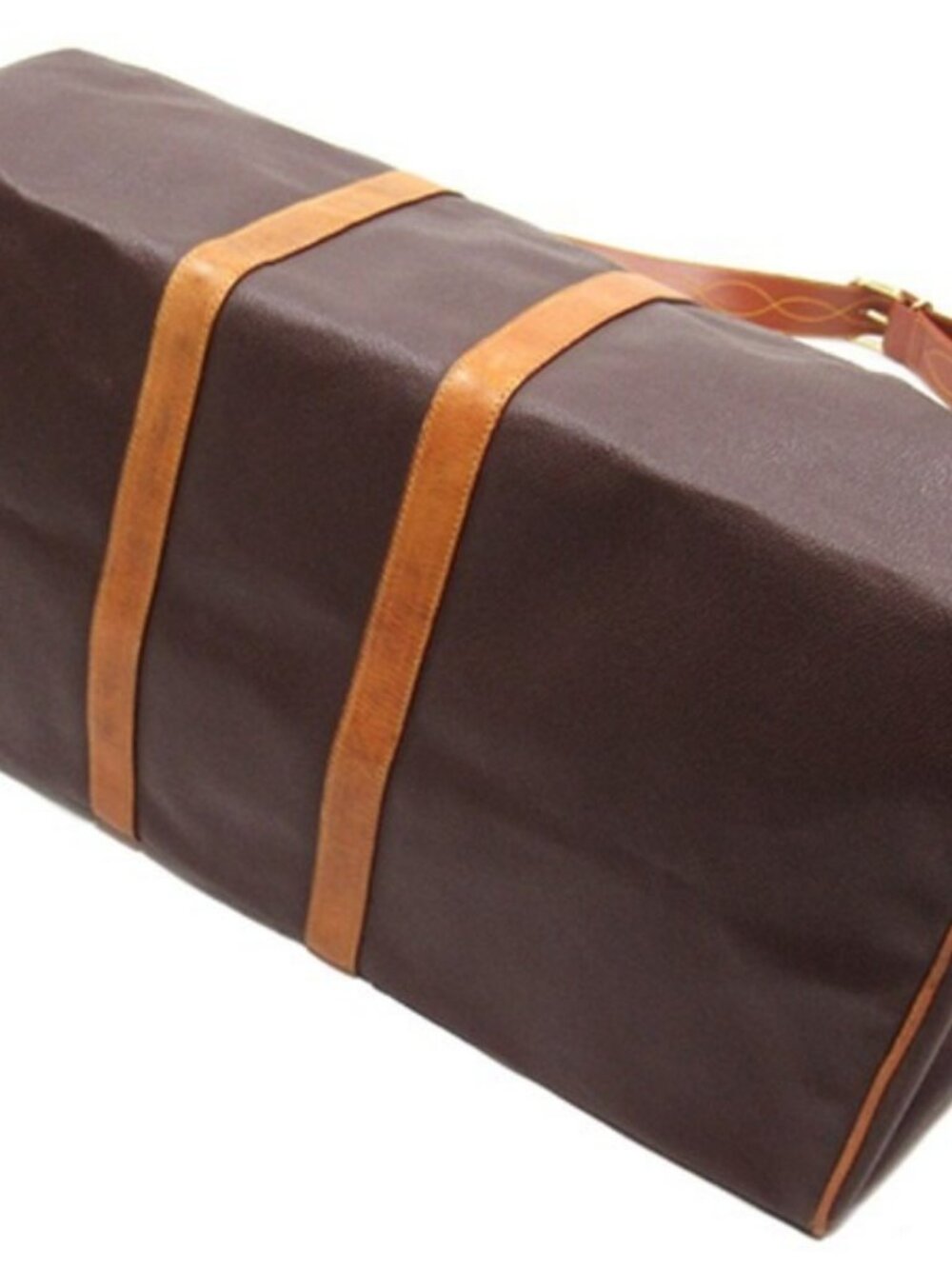 HUNTING WORLD Boston bag Brown beige gold Women Authentic secondhand - Picture 2 of 7
